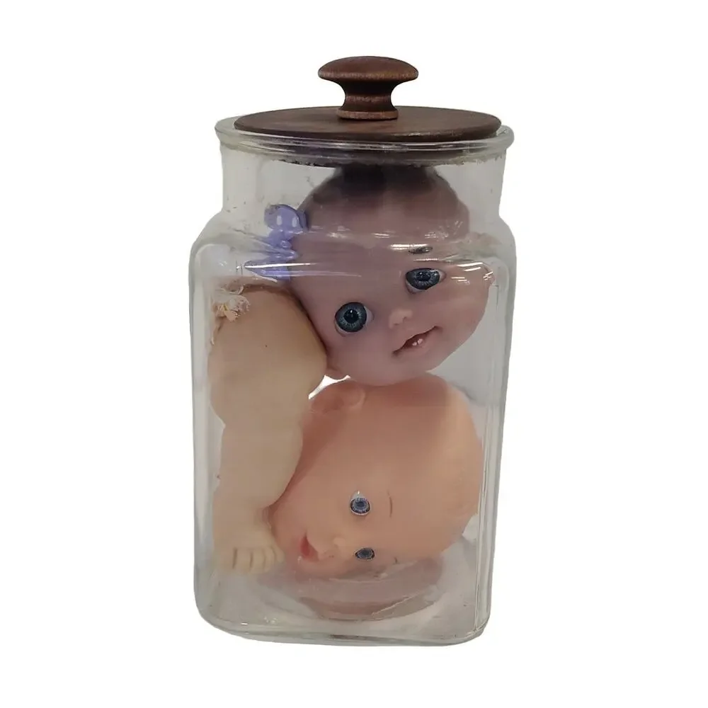 Doll Parts in Jar Oddity Decor 8